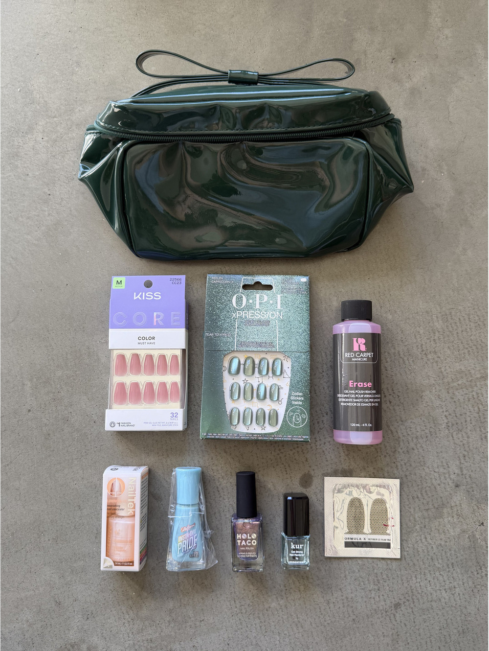 Nail Care Set & Cosmetic Bag / 8pc